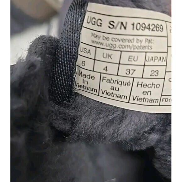 UGG Neumel Suede Fur Chukka BOOTS New Navy Gray Women’s Size 6 - Picture 8 of 10